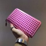 Christian Louboutin/クリスチャン・ルブタン Panettone パネトーネ スパイクスタッズ 長財布 スモーキーピンク Rosette