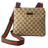 GUCCI/グッチ ORIGINAL定番キャンバスGG柄シグネチャーウェブ斜め掛けショルダーバッグ 146309 F4F5R 9791