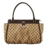 GUCCI/グッチ D GOLD定番キャンバスGG柄Dリングディテールスモールトートバッグ 189831 FFPAG 9643