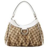 GUCCI/グッチ D GOLD定番キャンバスGG柄Dリング付きホーボーミディアムバッグ ハンドバッグ190525 FFPAG 9761