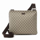 グッチ/GUCCI バッグ メンズ メッセンジャーバッグ テスートGG ショルダーバッグ ベージュ×ダークブラウン 2014年秋冬新作 201446-KGDIG-8588