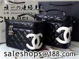 CHANEL 【シャネル】横型 バニティ バックキャビアスキン ブラック 黒化粧ポーチ ポーチハンドバッグ